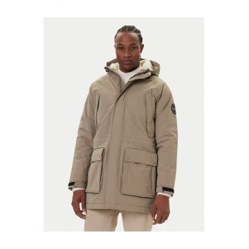 Geaca de iarna barbati  bej - material rezistent