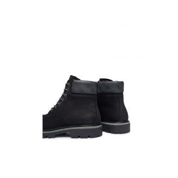 Ghete barbati -  FMFSIR LEA10 - piele naturala - negru