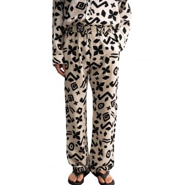 Pantaloni barbati -  bumbac - bej natural