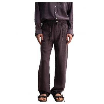 Pantaloni barbati -  lyocell/poliester - gri carbune