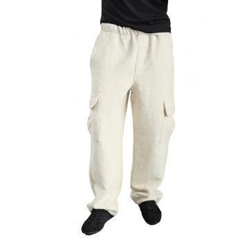 Pantaloni barbati -  poliester - bej