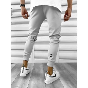 Pantaloni de trening gri  silon  conici  CU MIC DEFECT DEF12379  O3-1.2