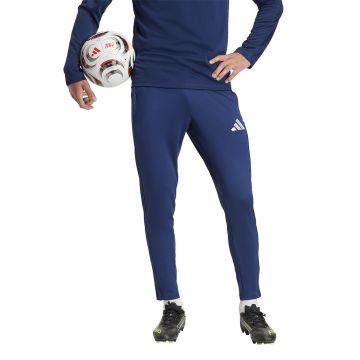 Pantaloni slim fit pentru fotbal - Alb/Albastru inchis