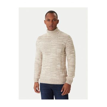 Pulover barbati  bej - din material de calitate