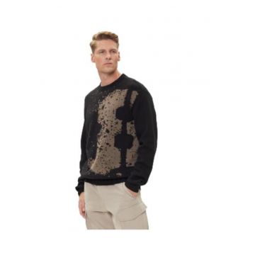 Pulover barbati - G Star Raw - bumbac organic - negru/maro -