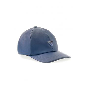 Sapca din piele ecologica cu logo - pentru baseball Milano - Albastru inchis