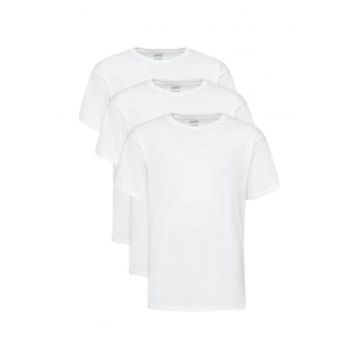 Set 3 tricouri barbati -  alb - 100% bumbac -