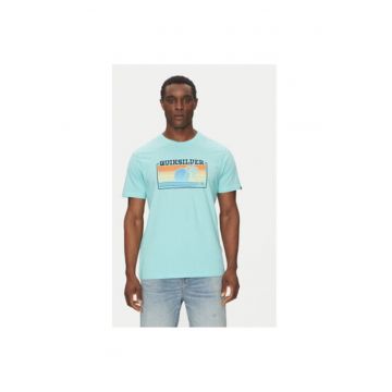 Tricou barbati  EQYZT08065-BGH0 - Bumbac - Turcoaz - Turcoaz