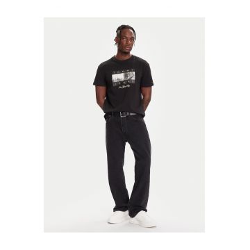 Tricou barbati  negru - bumbac -