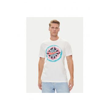 Tricou sport pentru barbati  alb - bumbac