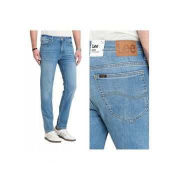 Blugi Barbati -  19 Series - Straight Fit - Talie Medie - 5 Buzunare - Fermoar - Lungi - Bumbac - W33-L36 US - Albastru