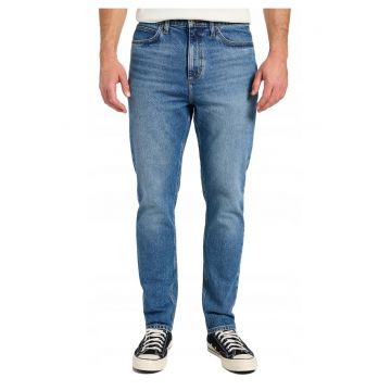 Blugi Barbati -  Austin - Slim Fit - Talie Medie - 5 Buzunare - Fermoar - Lungi - Bumbac - W33-L34 US - Albastru