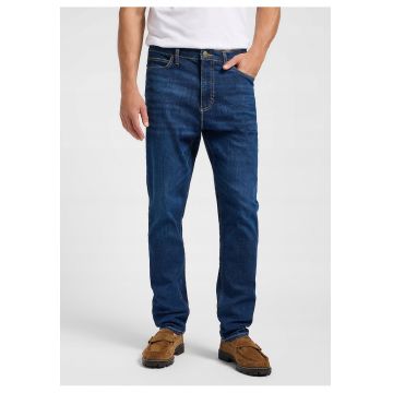 Blugi Barbati -  Austin - Straight Fit - Talie Medie - 5 Buzunare - Fermoar - Lungi - Bumbac - Albastru - Albastru