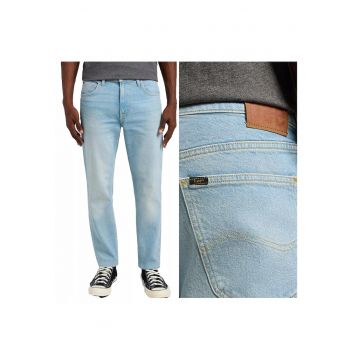 Blugi Barbati -  Austin - Straight Fit - Talie Medie - 5 Buzunare - Fermoar - Lungi - Bumbac - W38-L32 US - Albastru