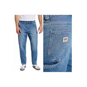 Blugi Barbati -  Carpenter - Straight Fit - Talie Medie - 5 Buzunare - Fermoar - Lungi - Bumbac - W36-L32 US - Albastru