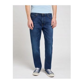 Blugi Barbati -  Daren Zip Fly - Slim Fit - Talie Medie - 5 Buzunare - Fermoar - Lungi - Bumbac - W31-L34 US - Albastru