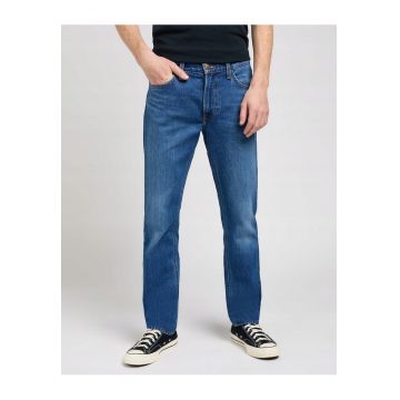 Blugi Barbati -  Daren Zip Fly - Slim Fit - Talie Medie - 5 Buzunare - Fermoar - Lungi - Bumbac - W36-L30 US - Albastru