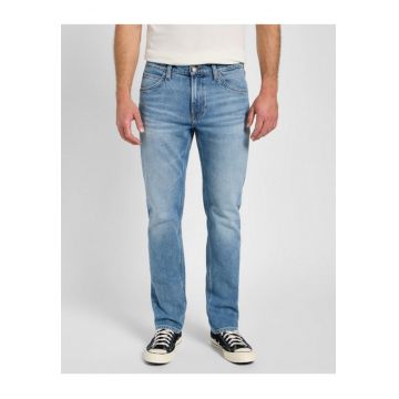 Blugi Barbati -  Daren Zip Fly - Straight Fit - Talie Joasa - 5 Buzunare - Fermoar - Lungi - Bumbac - W34-L30 US - Albastru