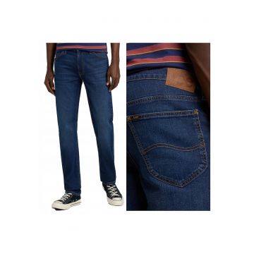 Blugi Barbati -  Daren Zip Fly - Straight Fit - Talie Medie - 5 Buzunare - Fermoar - Lungi - Bumbac - W34-L30 US - Albastru