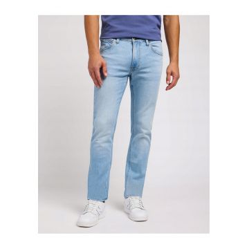 Blugi Barbati -  Daren Zip Fly - Straight Fit - Talie Medie - 5 Buzunare - Fermoar - Lungi - Bumbac - W34-L34 US - Albastru