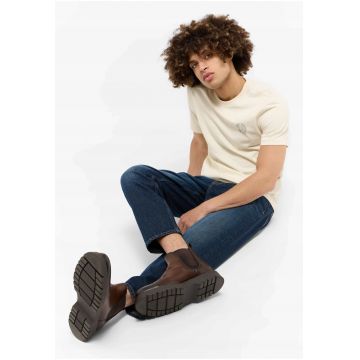 Blugi Barbati -  Denver Cropped - Slim Fit - Talie Joasa - 5 Buzunare - Fermoar - Lungi - Bumbac - W36-L32 US - Albastru