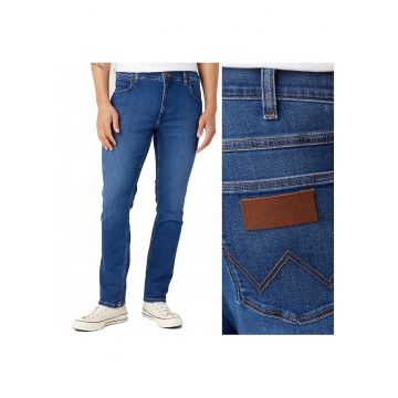 Blugi Barbati -  Greensboro - Straight Fit - Talie Medie - 5 Buzunare - Fermoar - Lungi - Bumbac - W31-L34 US - Albastru