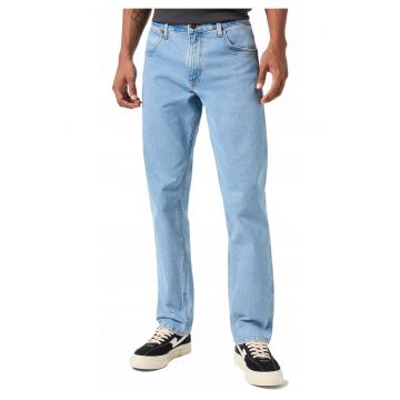 Blugi Barbati -  Greensboro - Straight Fit - Talie Medie - 5 Buzunare - Fermoar - Lungi - Bumbac - W32-L34 US - Albastru