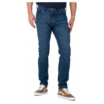 Blugi Barbati -  Larston - Skinny Fit - Talie Joasa - 5 Buzunare - Fermoar - Lungi - Bumbac - W31-L34 US - Albastru