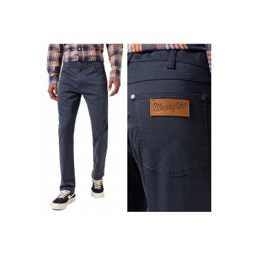 Blugi Barbati -  Larston - Slim Fit - Talie Medie - 5 Buzunare - Fermoar - Lungi - Bumbac - Albastru - Albastru