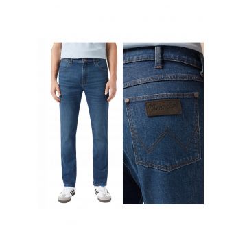 Blugi Barbati -  Larston - Slim Fit - Talie Medie - 5 Buzunare - Fermoar - Lungi - Bumbac - W30-L34 US - Albastru