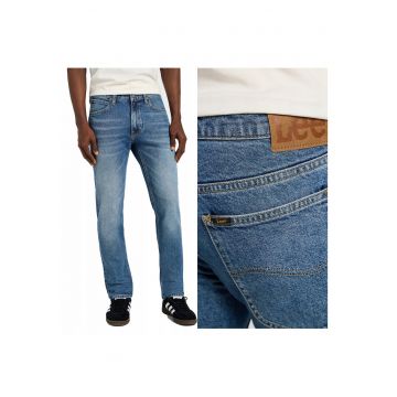 Blugi Barbati -  Luke - Skinny Fit - Talie Medie - 5 Buzunare - Fermoar - Lungi - Bumbac - W32-L32 US - Albastru