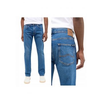 Blugi Barbati -  Orlando Slim - Slim Fit - Talie Medie - 5 Buzunare - Fermoar - Lungi - Bumbac - W32-L32 US - Albastru