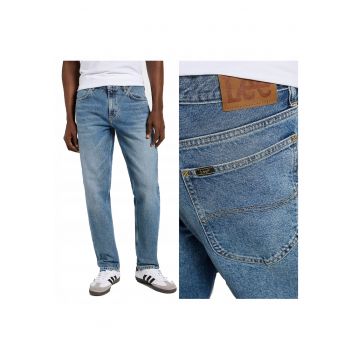 Blugi Barbati -  Oscar - Loose Fit - Talie Medie - 5 Buzunare - Fermoar - Lungi - Bumbac - W36-L30 US - Albastru