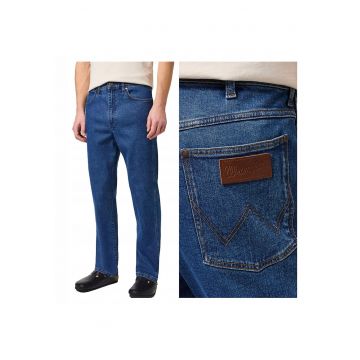 Blugi Barbati -  Redding - Loose Fit - Talie Medie - 5 Buzunare - Fermoar - Lungi - Bumbac - W32-L32 US - Albastru