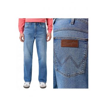 Blugi Barbati -  Redding - Loose Fit - Talie Medie - 5 Buzunare - Fermoar - Lungi - Bumbac - W36-L32 US - Albastru