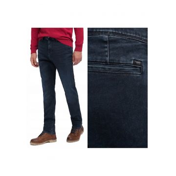 Blugi Barbati -  Relax Chino - Slim Fit - Talie Medie - 5 Buzunare - Fermoar - Lungi - Bumbac - W30-L34 US - Albastru