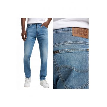 Blugi Barbati -  Rider - Slim Fit - Talie Inalta - 5 Buzunare - Fermoar - Lungi - Bumbac - W34-L32 US - Albastru