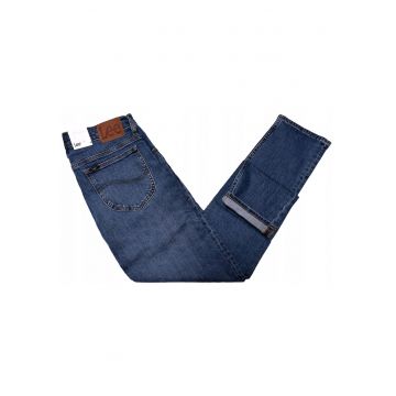 Blugi Barbati -  Rider - Slim Fit - Talie Medie - 5 Buzunare - Fermoar - Lungi - Bumbac - W31-L34 US - Albastru