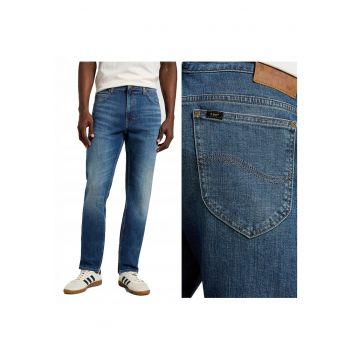 Blugi Barbati -  Rider - Slim Fit - Talie Medie - 5 Buzunare - Fermoar - Lungi - Bumbac - W33-L32 US - Albastru