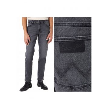 Blugi Barbati -  River - Straight Fit - Talie Medie - 5 Buzunare - Fermoar - Lungi - Bumbac - W30-L34 US - Gri