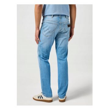 Blugi Barbati -  Texas Slim - Slim Fit - Talie Medie - 5 Buzunare - Fermoar - Lungi - Bumbac - W33-L34 US - Albastru