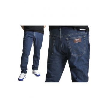 Blugi Barbati -  Texas Slim - Slim Fit - Talie Medie - 5 Buzunare - Fermoar - Lungi - Bumbac - W34-L34 US - Albastru