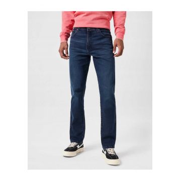 Blugi Barbati -  Texas Slim - Straight Fit - Talie Medie - 5 Buzunare - Fermoar - Lungi - Bumbac - W42-L34 US - Albastru