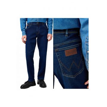 Blugi Barbati -  Texas - Straight Fit - Talie Medie - 5 Buzunare - Fermoar - Lungi - Bumbac - W30-L30 US - Albastru