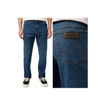 Blugi Barbati -  Texas - Straight Fit - Talie Medie - 5 Buzunare - Fermoar - Lungi - Bumbac - W32-L34 US - Albastru