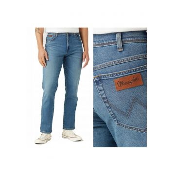 Blugi Barbati -  Texas - Straight Fit - Talie Medie - 5 Buzunare - Fermoar - Lungi - Bumbac - W34-L34 US - Negru