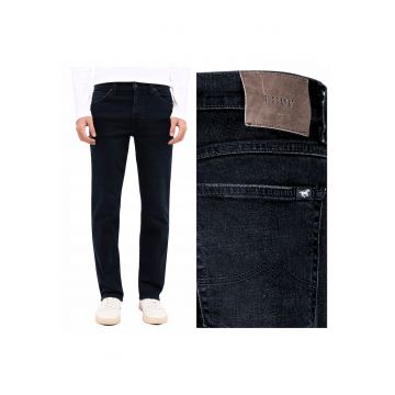 Blugi Barbati -  Tramper Straight - Straight Fit - Talie Medie - 5 Buzunare - Fermoar - Lungi - Bumbac - Albastru - Albastru