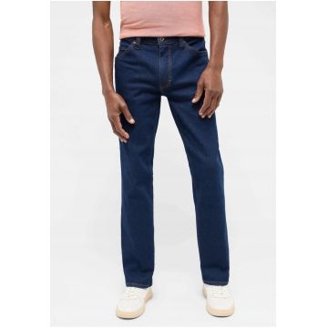 Blugi Barbati -  Tramper Straight - Straight Fit - Talie Medie - 5 Buzunare - Fermoar - Lungi - Bumbac - W32-L32 US - Albastru