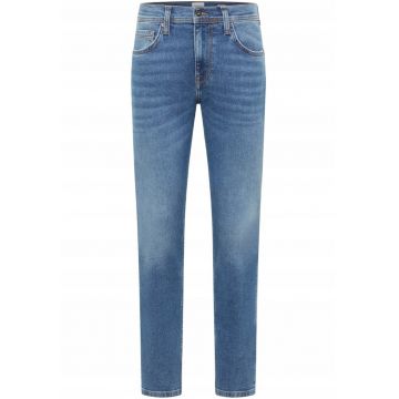 Blugi Barbati -  Vegas Slim - Slim Fit - Talie Medie - 5 Buzunare - Fermoar - Lungi - Bumbac - Albastru - Albastru