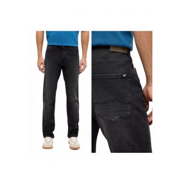 Blugi Barbati -  Vegas Slim - Slim Fit - Talie Medie - 5 Buzunare - Fermoar - Lungi - Bumbac - Negru - Negru